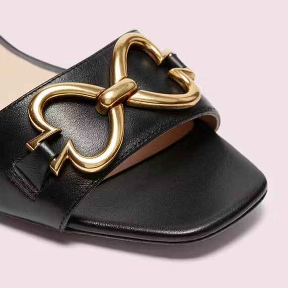 New beautiful Kate Spade New York LAGOON HEART CHAIN women’s SANDAL 9 M black - Picture 10 of 13